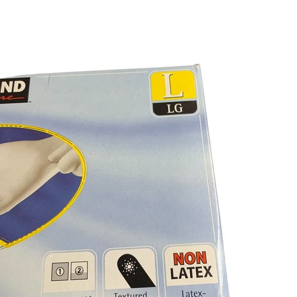 Kirkland Signature Latex Free Nitrile Exam Gloves Large Lot of 200 Textured Tip - Picture 5 of 6